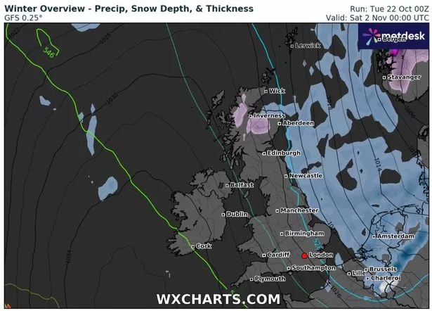 随着天气突然变冷，降雪将袭击英国——新地图显示了下雪的地点